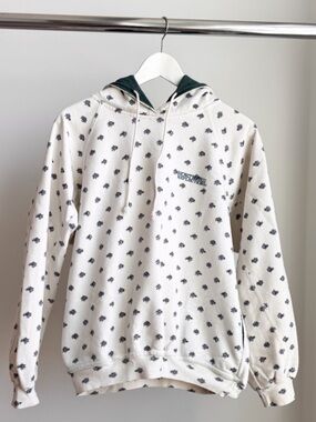 Vtg Northern Reflections Floral AOP Oversized Hoodie M 24x23.5 READ Cottagecore